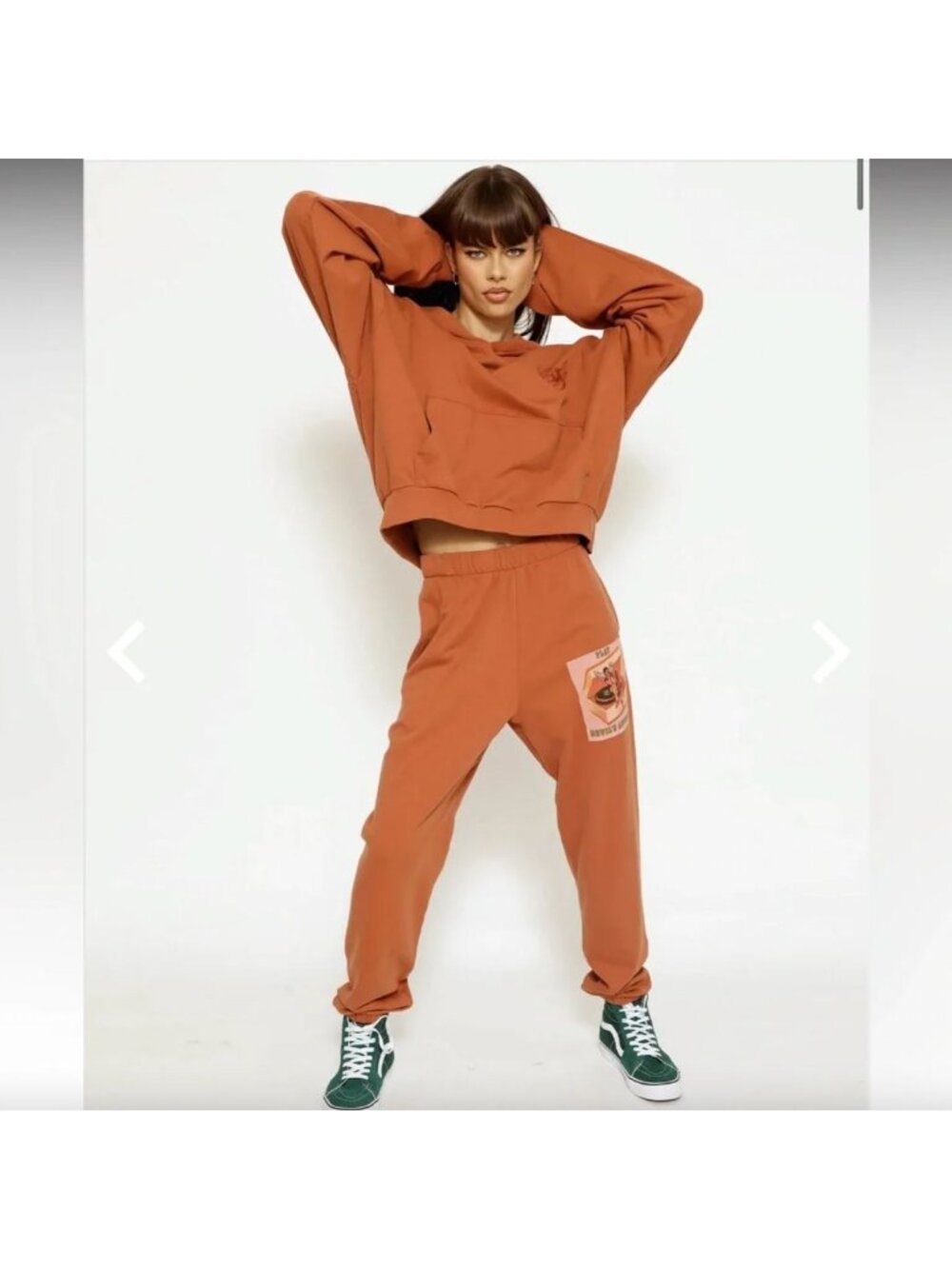 Boys Lie Turn the Tables Rust Sweatpants M Loungewear Pull On Stretch Streetwear